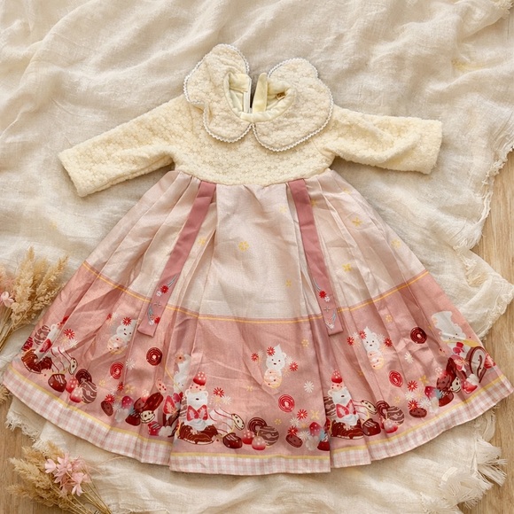 Other - Boutique Sweet Lolita Inspired
Bear/ Candy Dress 2T (90) Lined
